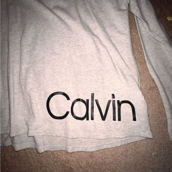 CALVIN KLEIN Performance Grey Long Sleeve Top, Size L - Picture 2 of 5